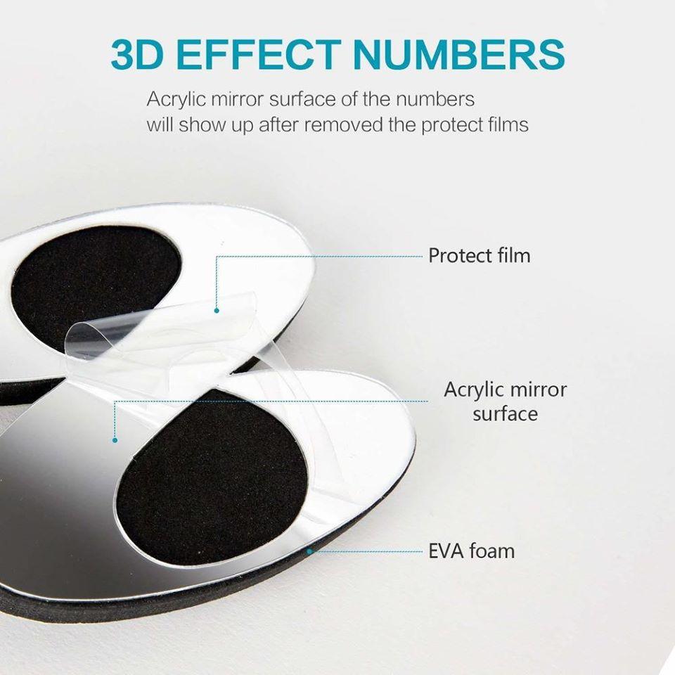 Giant 3D Clock For Home/Office - 47INCHES/120CM