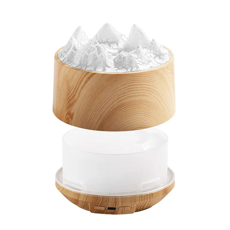 Volcanic Crack Aromatherapy Wood Grain Humidifier for Home Office