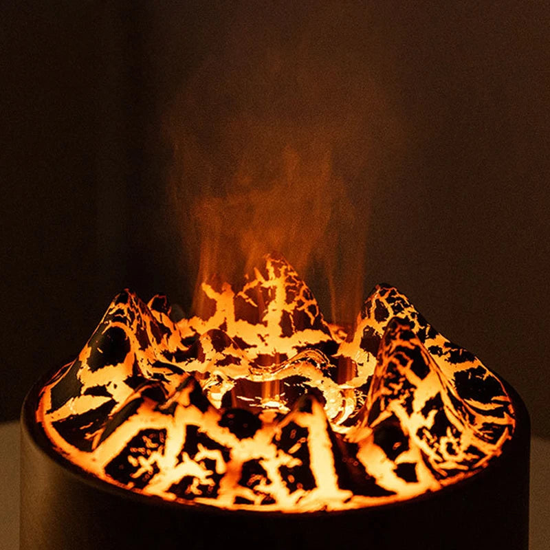 Volcanic Crack Aromatherapy Wood Grain Humidifier for Home Office