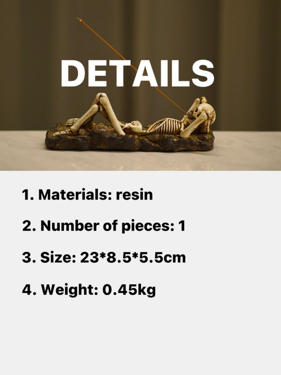 Handmade Funky Hippie Skeleton Incense Holder