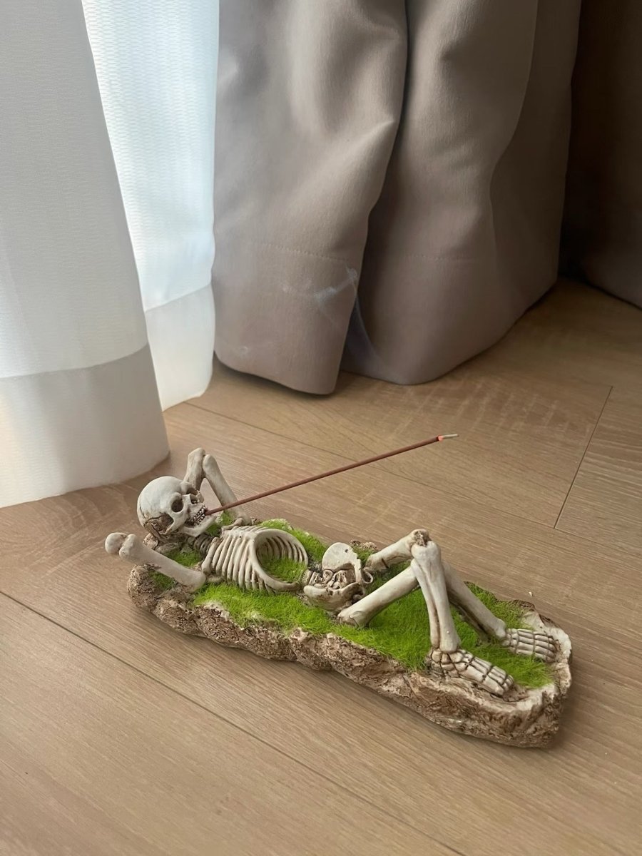 Handmade Funky Hippie Skeleton Incense Holder
