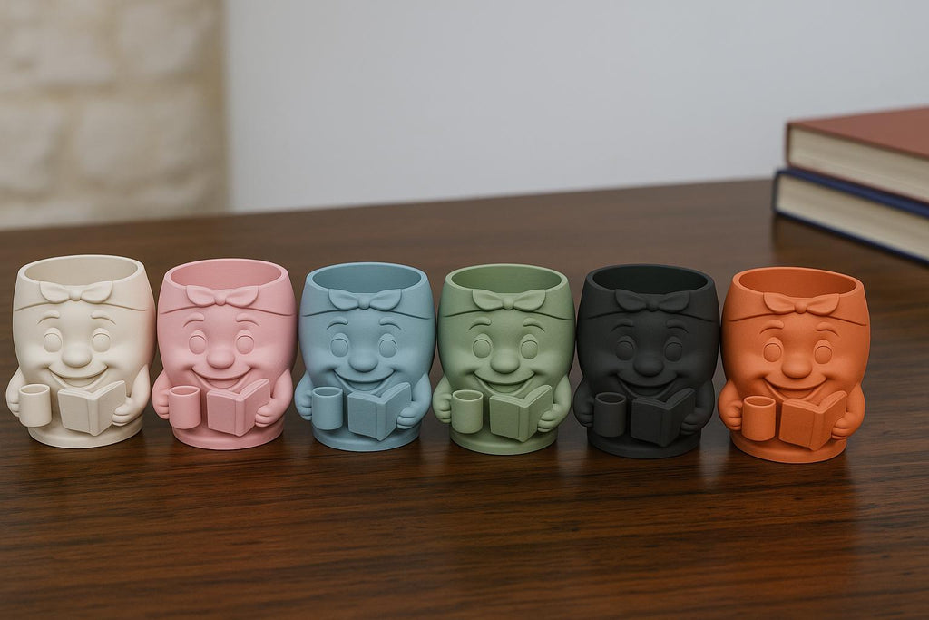 Cute Potted Plant Pot with Coffee Cup and Book | Potted Plant Cute |