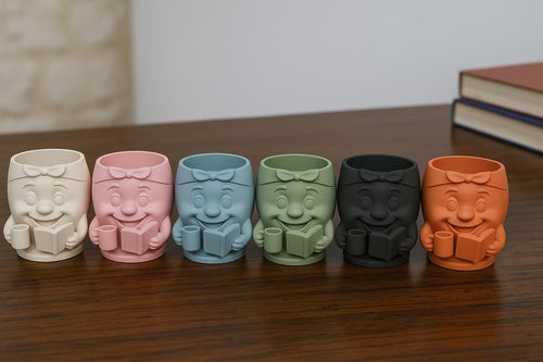 Cute Potted Plant Pot with Coffee Cup and Book | Potted Plant Cute |